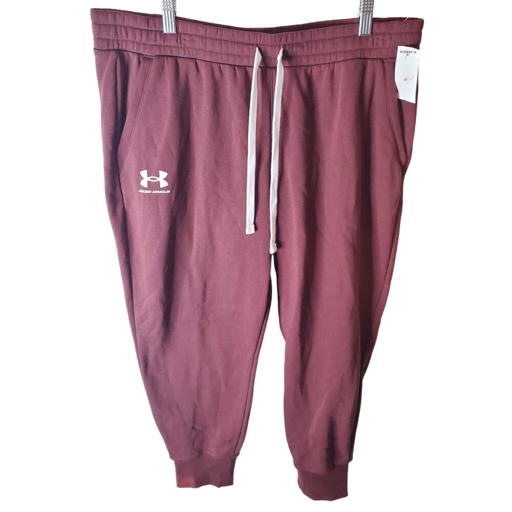 Under Armour Burgundy Joggers, NWT, Burgundy, XL